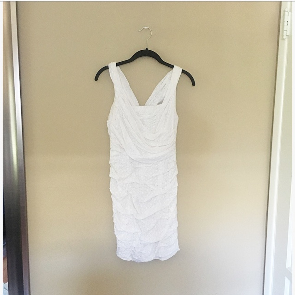 White Flower Eyelet Dress